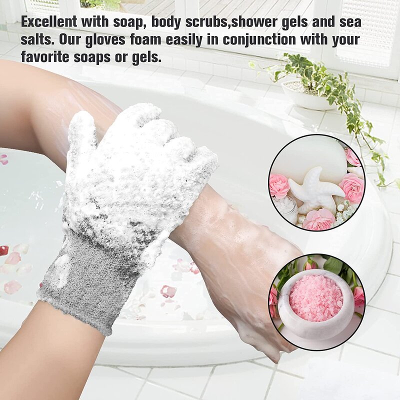Exfoliating Gloves - Custom Color Carbonized Bamboo Fiber