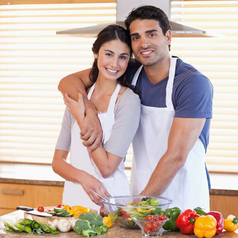Cotton Aprons - Custom Logo White for BBQ & Kitchen