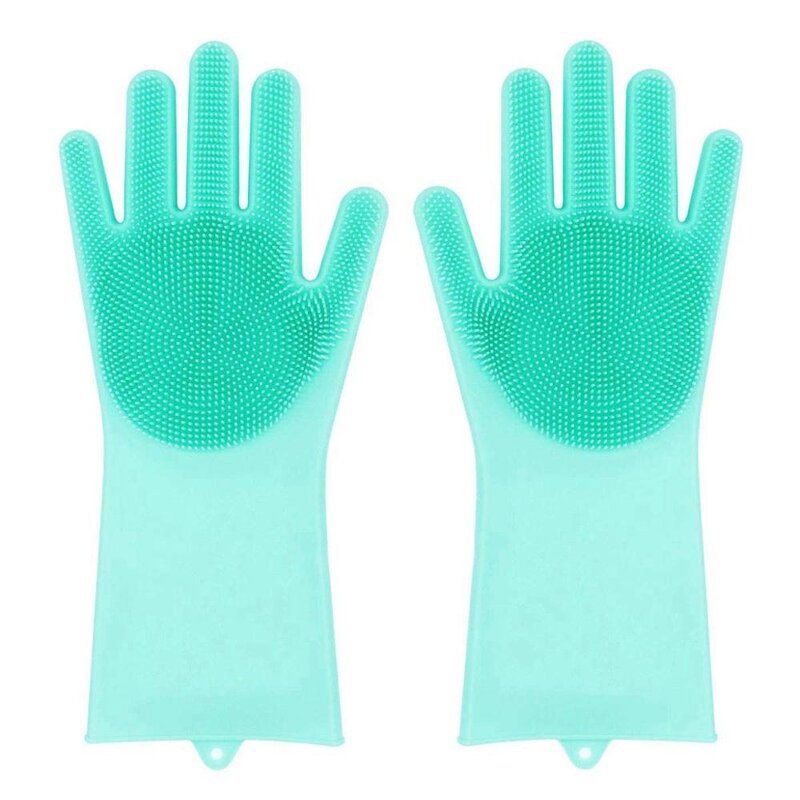 Cleaning Gloves - Reusable Silicone Scrubber Dishwashing