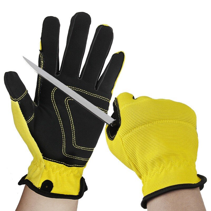 Mechanical Gloves - Ergonomic Fit Touch Screen Synthetic Leather