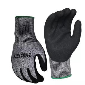Cut Resistant Gloves - HPPE Nitrile Coated Level 5 for Construction