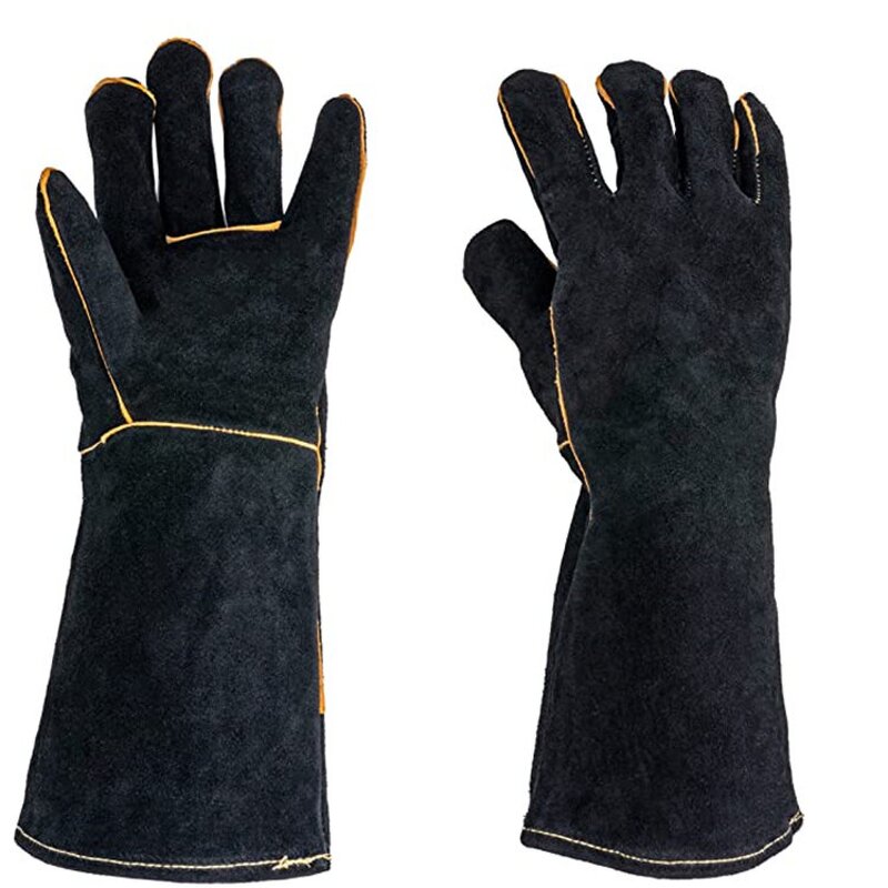 Work Gloves - 14'' Heat Resistant Cow Split Leather for Welding