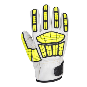 Safety Gloves - Cow Grain Leather TPR High Impact for Mechanic