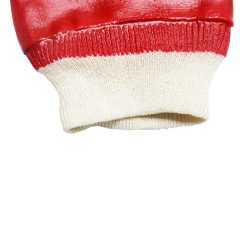 PVC Safety Gloves - Chemical Resistant Knit Wrist for Industrial
