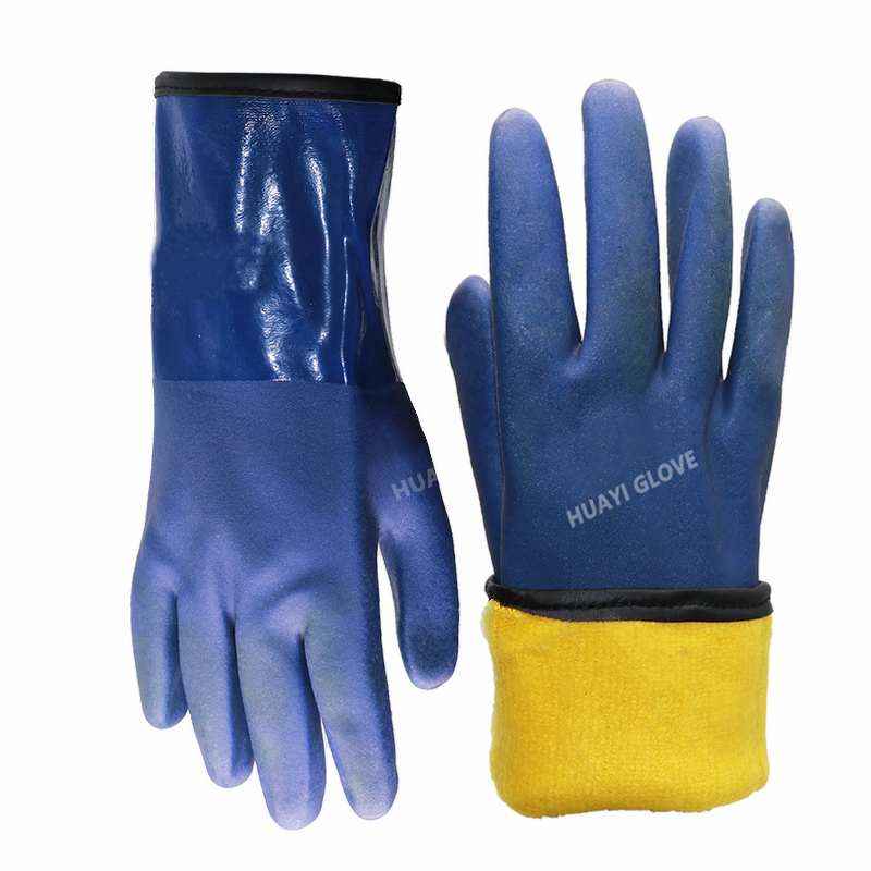 PVC Gloves - Coated Industrial Chemical Resistant Heavy Duty