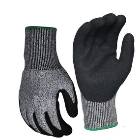 Cut Resistant Gloves - ANSI Level 5 HPPE Seamless Nitrile Grip