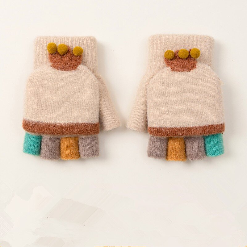 Children's Gloves - Winter Knitted Mittens for Boys & Girls