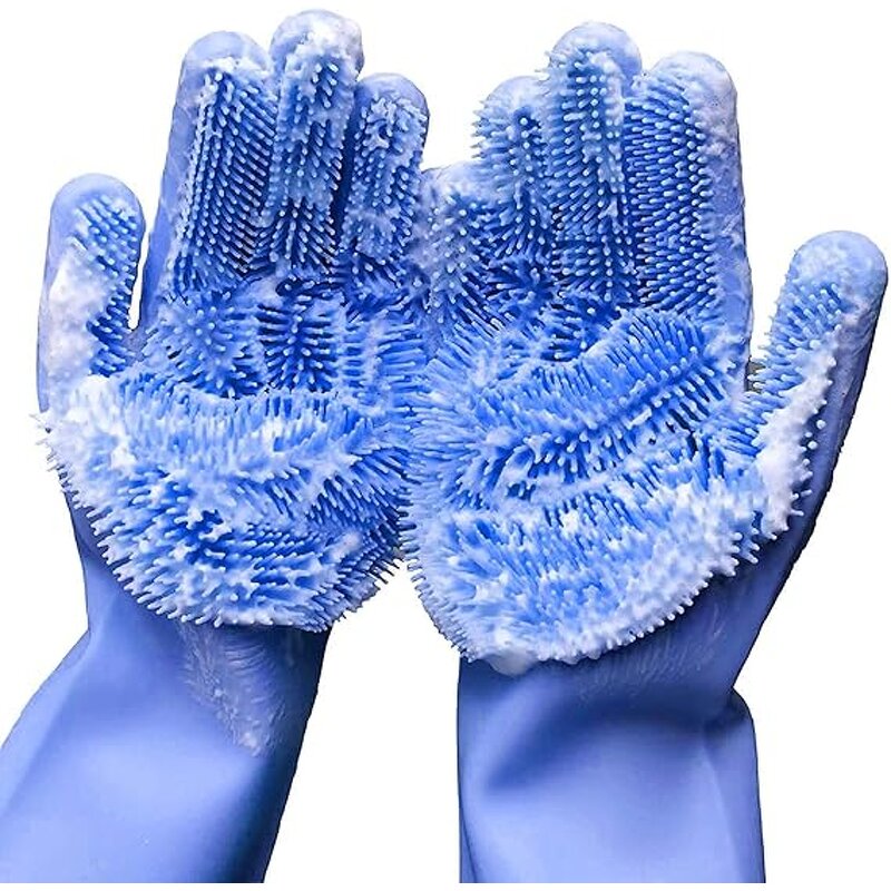 Cleaning Sponge Gloves - Magic Dishwashing Silicone Brush