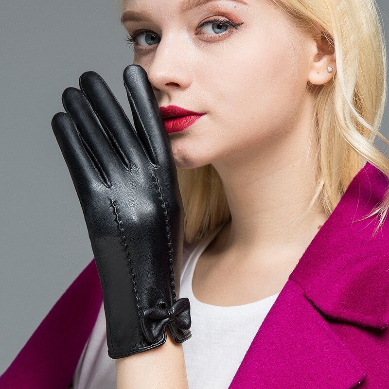 Winter Gloves - Wholesale PU Leather Thermal for Women