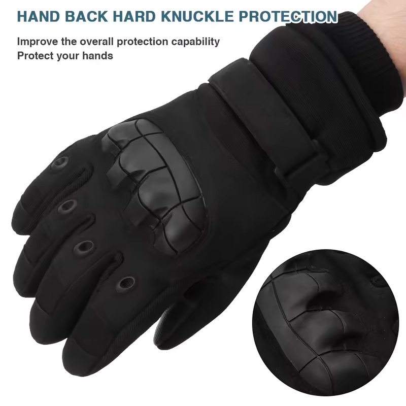 Winter Gloves - Touchscreen Leather Motorcycle Anti Cut