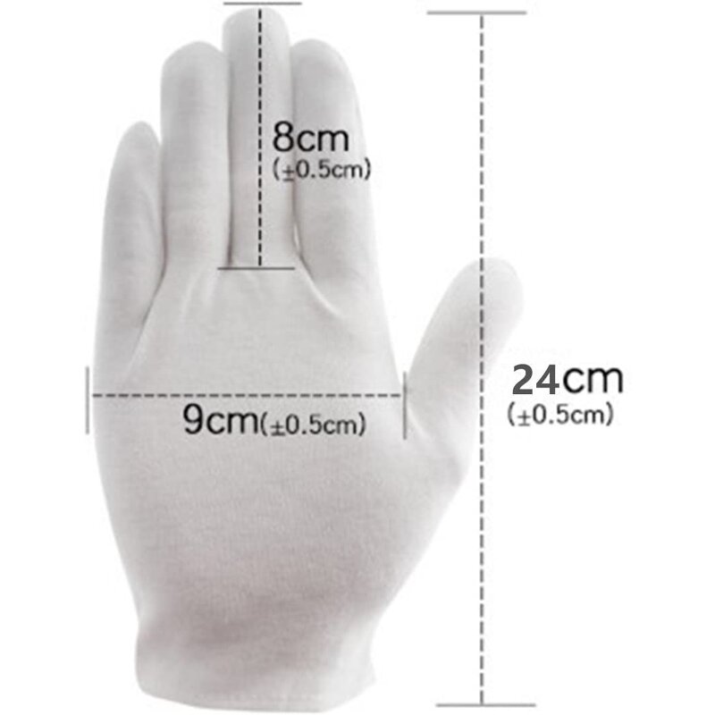 Cotton Glove - Custom White Stretch Long for Church & Festival