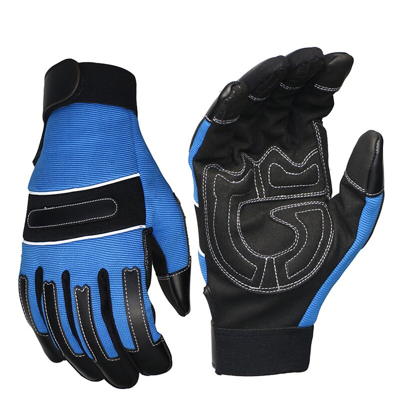 Work Gloves - Synthetic Leather Palm Vibration Resistant for Auto