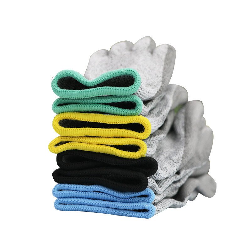 Cut Resistant Gloves - Level 5 PU Coated Anticut for Construction Safety