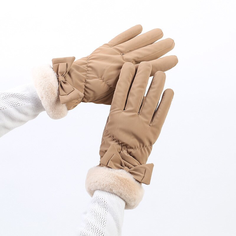 Winter Gloves - Women Plush Thick Windproof for Motorcycle