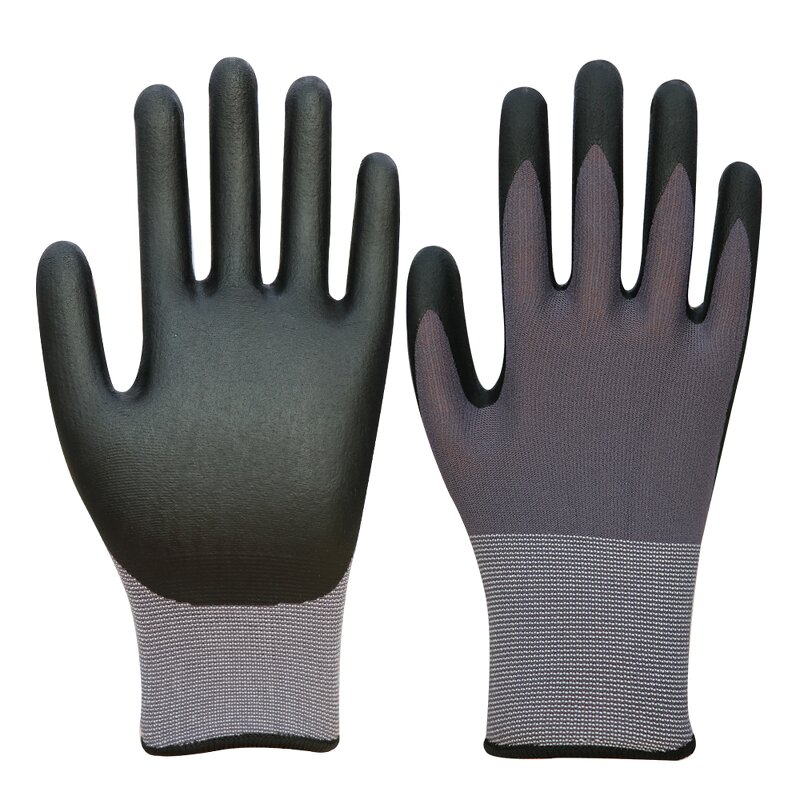 Safety Gloves - 15G Nylon Spandex Nitrile Foam for Garden Construction