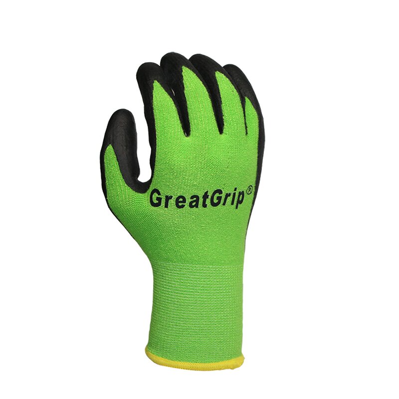 Safety Gloves - 13G Bamboo Liner Nitrile Palm Coated for Garden