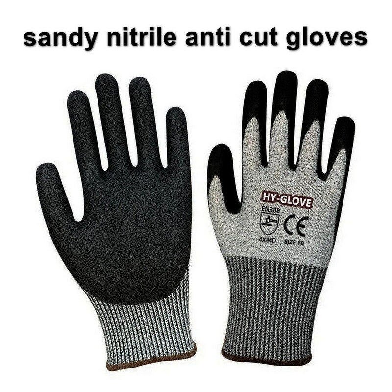 Cut Resistant Gloves - EN388 4X43D HPPE PU Coated for Glass Handling