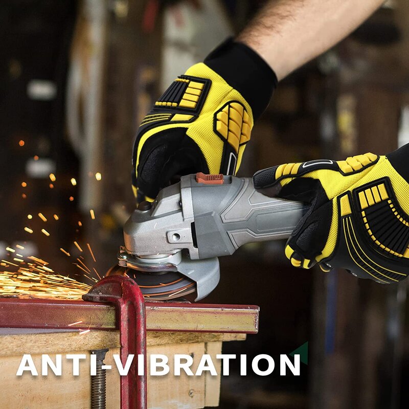 Work Gloves - Synthetic Leather Touch Screen Impact Protection