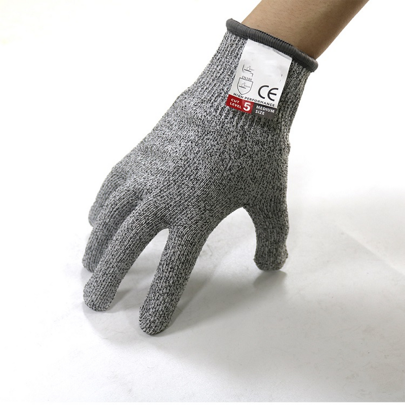 Cut Resistant Glove - 13G Grey HPPE for Garden Construction