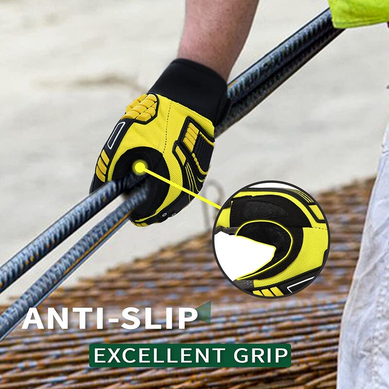 Work Gloves - Synthetic Leather Touch Screen Impact Protection