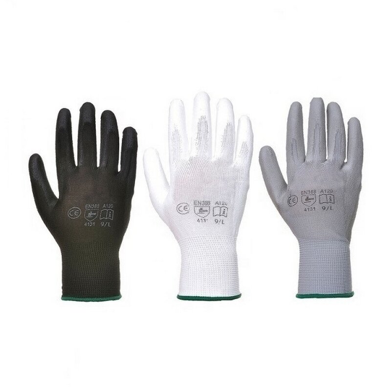 Safety Gloves - Polyurethane Palm Coated PU Dipped for Work