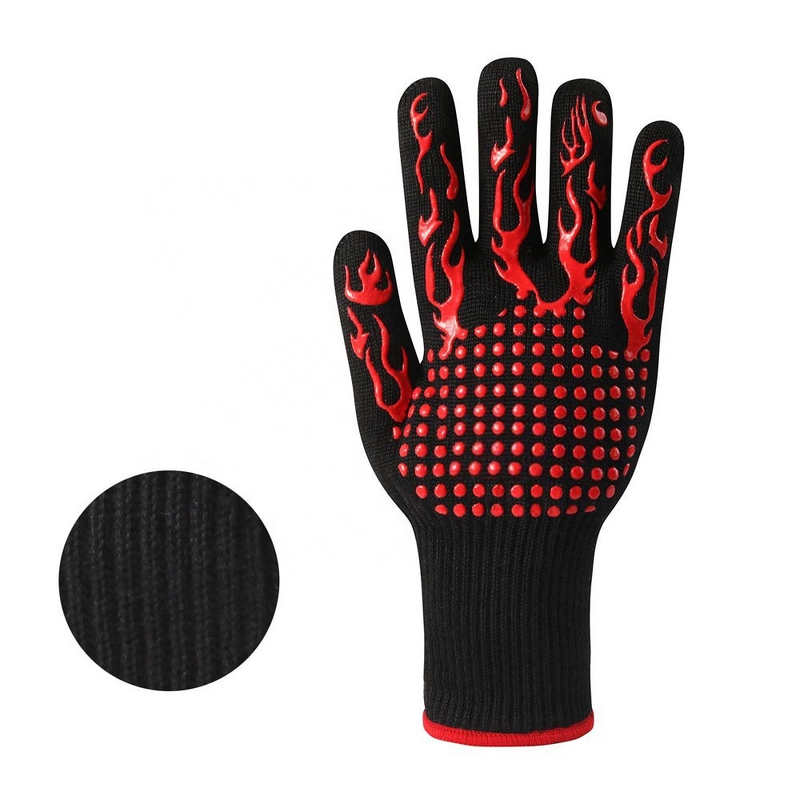 Kitchen Gloves - Aramid Black Silicone for Extreme Heat
