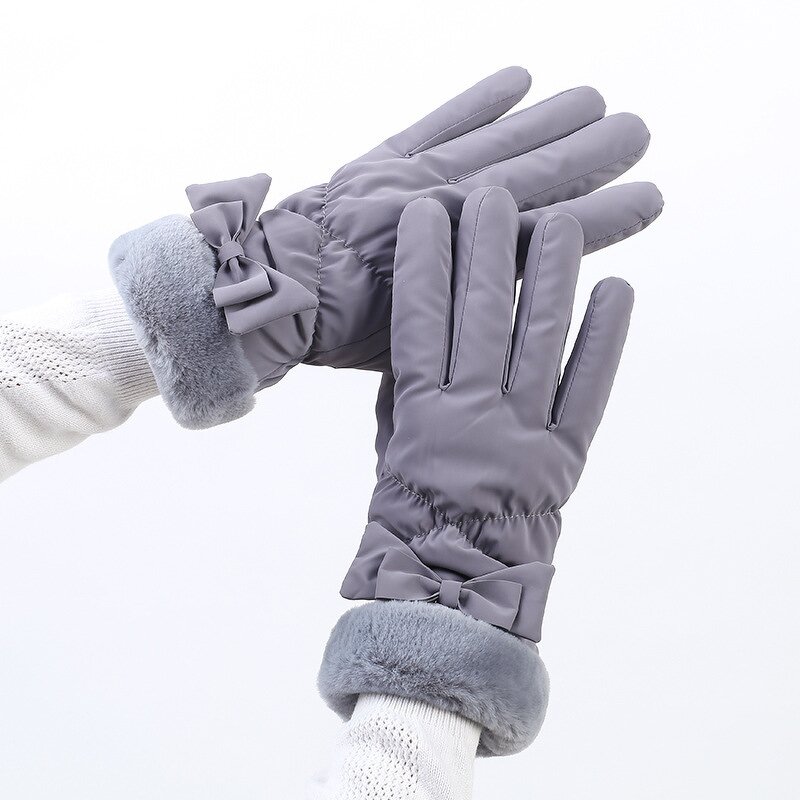 Winter Gloves - Women Plush Thick Windproof for Motorcycle
