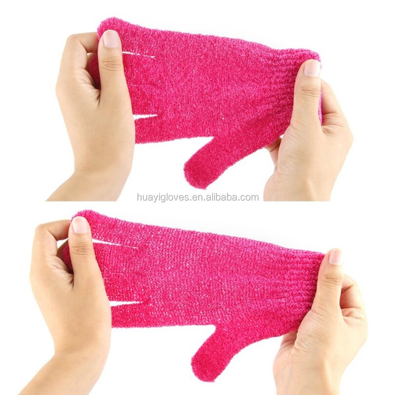 Scrub Gloves - 100% Nylon Double Sided for Face & Body