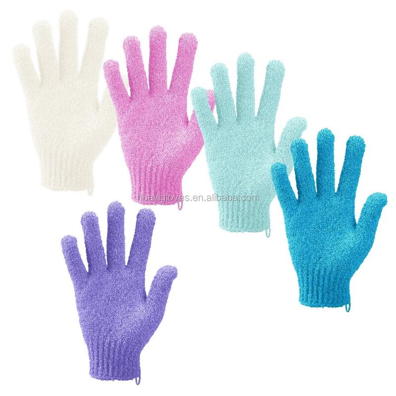 Scrub Gloves - 100% Nylon Double Sided for Face & Body