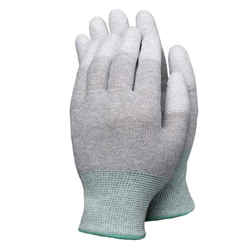 Cleanroom Gloves - PU Coated Antistatic ESD Carbon Fiber for Electronic