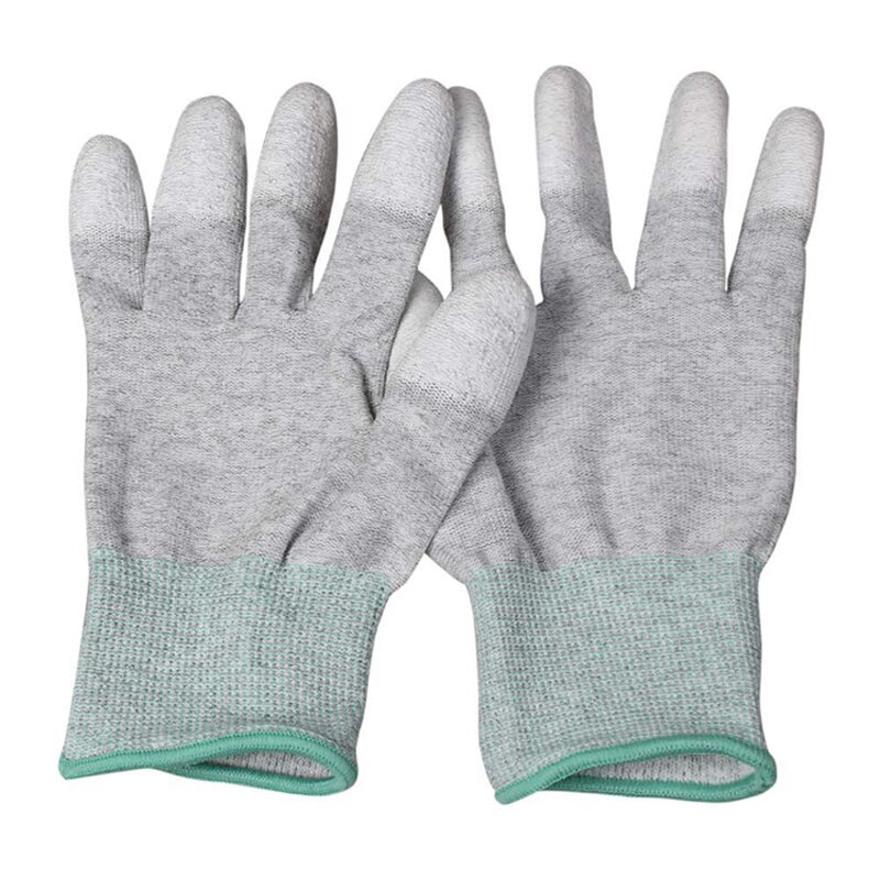 Cleanroom Gloves - PU Coated Antistatic ESD Carbon Fiber for Electronic
