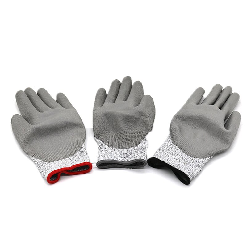 Cut Resistant Gloves - EN388 4X43D HPPE PU Coated for Glass Handling
