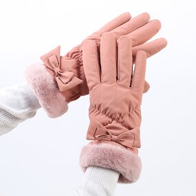 Winter Gloves - Women Plush Thick Windproof for Motorcycle