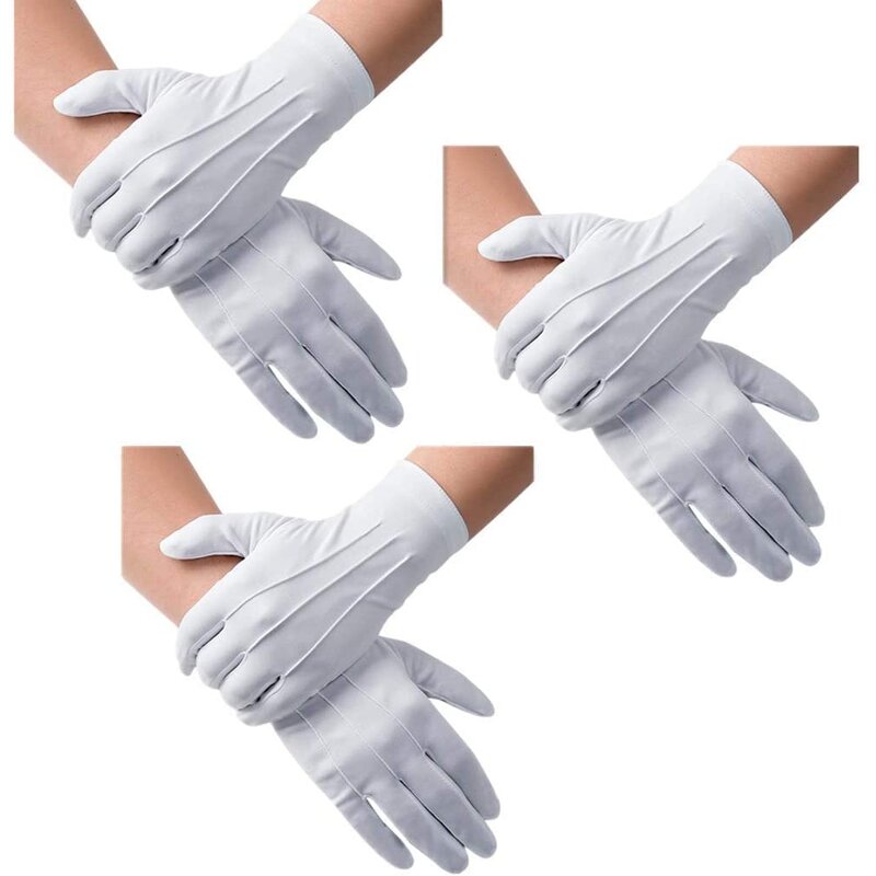 Cotton Gloves - High Quality White Embroidered for Ceremonial