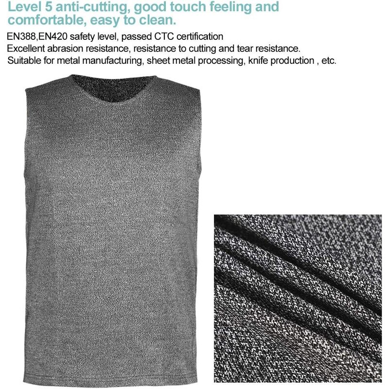 Security Vest - HPPE Slash Cut Resistant Stab Proof for Men