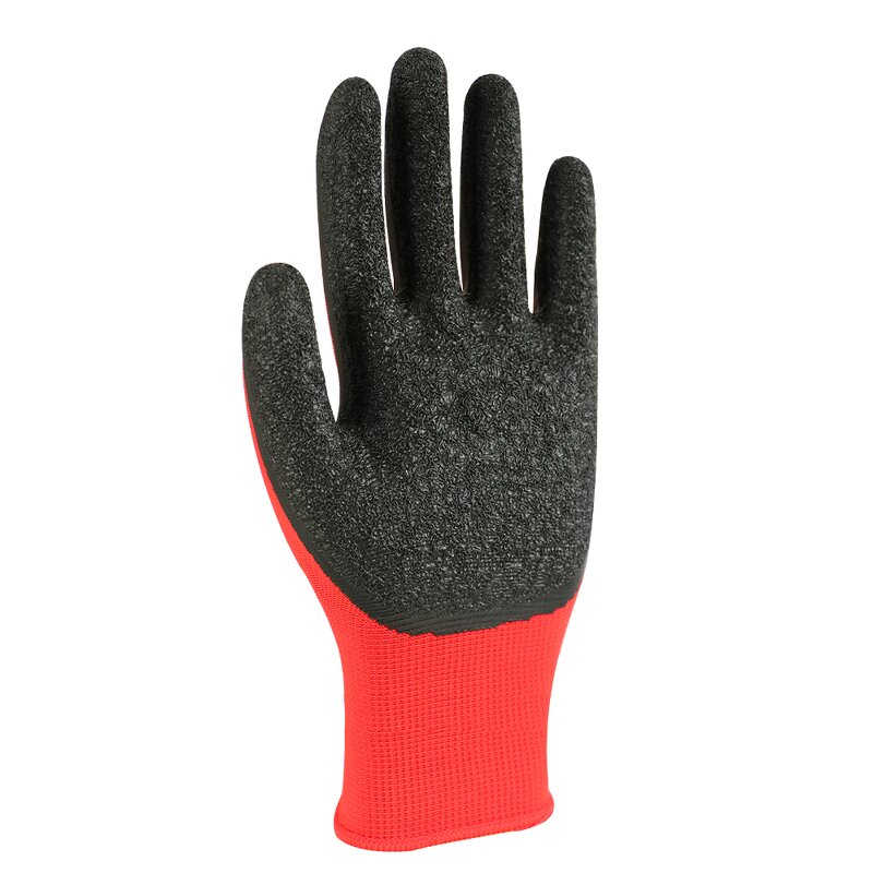 Safety Gloves - XL Size Red Black Latex Coated for Industrial