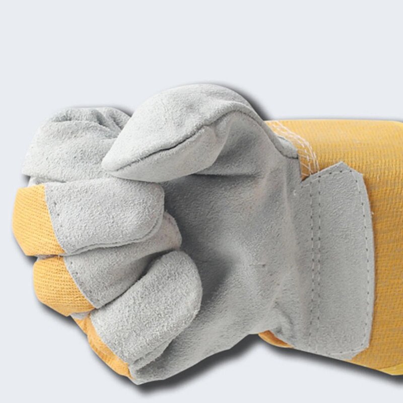 Work Gloves - Cow Split Leather Palm Heat Resistant for Welder
