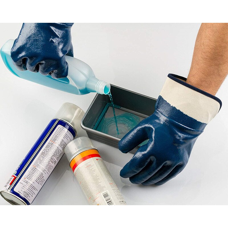 Nitrile Gloves - Custom Industrial Oil Water Proof for Construction
