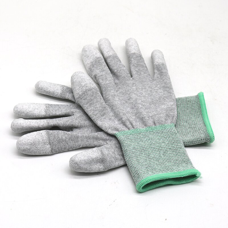 Cleanroom Gloves - PU Coated Antistatic ESD Carbon Fiber for Electronic