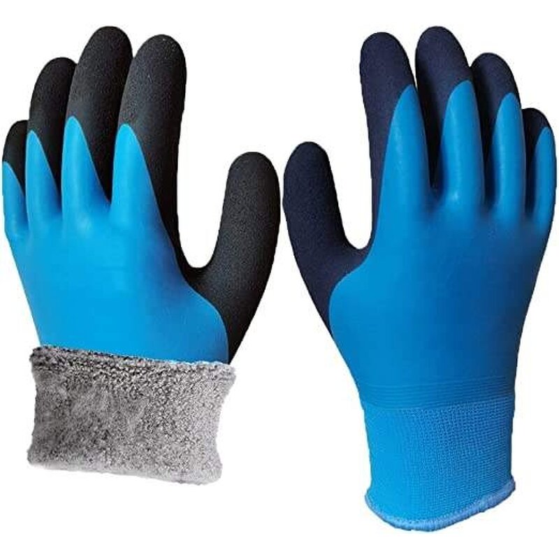 Polyester Gloves - 13G Red Crinkle Latex Coated for Construction Work