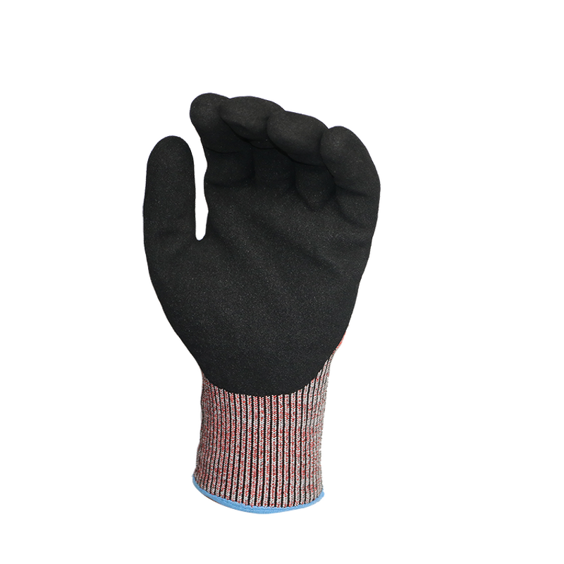 Safety Gloves - HPPE Knitted Sandy Nitrile for Industrial Work