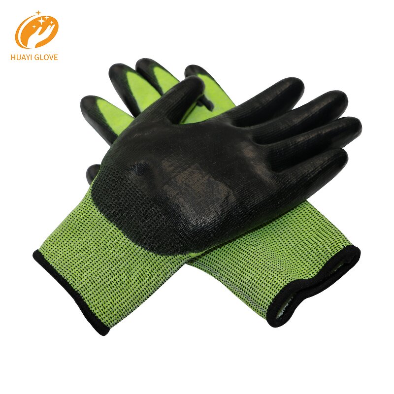 Safety Gloves - HPPE Knitted Sandy Nitrile for Industrial Work