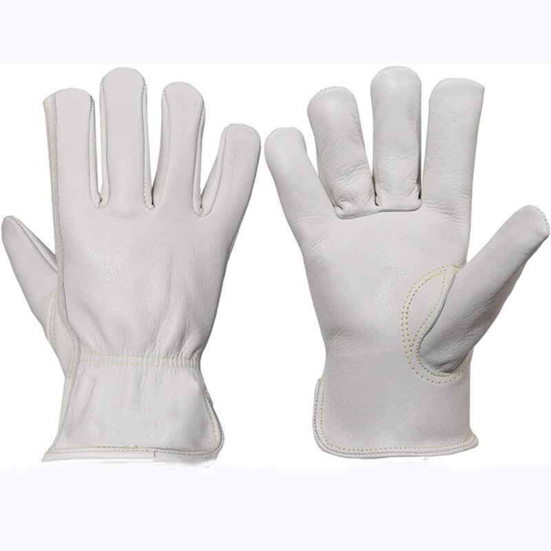Driver Gloves - Heavy Duty Cow Grain Leather for Industrial
