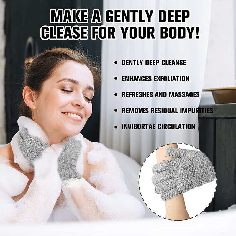 Exfoliating Gloves - Custom Color Carbonized Bamboo Fiber