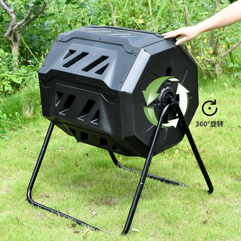 Compost Tumbler - 160L Dual Chamber for Garden & Yard