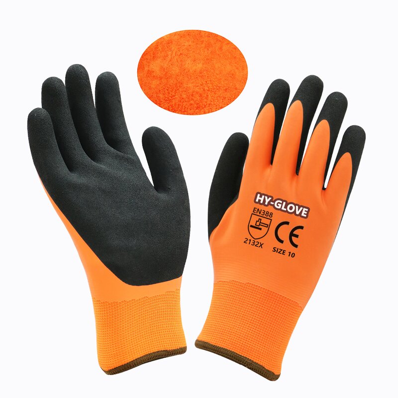Winter Gloves - Fleece Lined Double Latex Coated Waterproof for Men