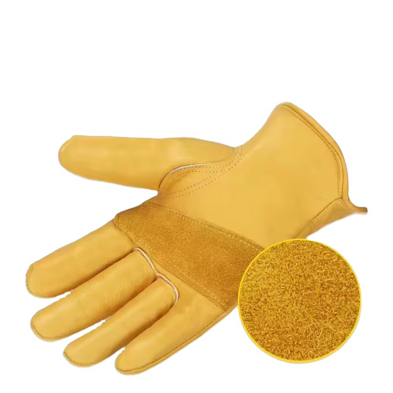 Gardening Gloves - Men Women Cowhide Thorn Proof with Thumb