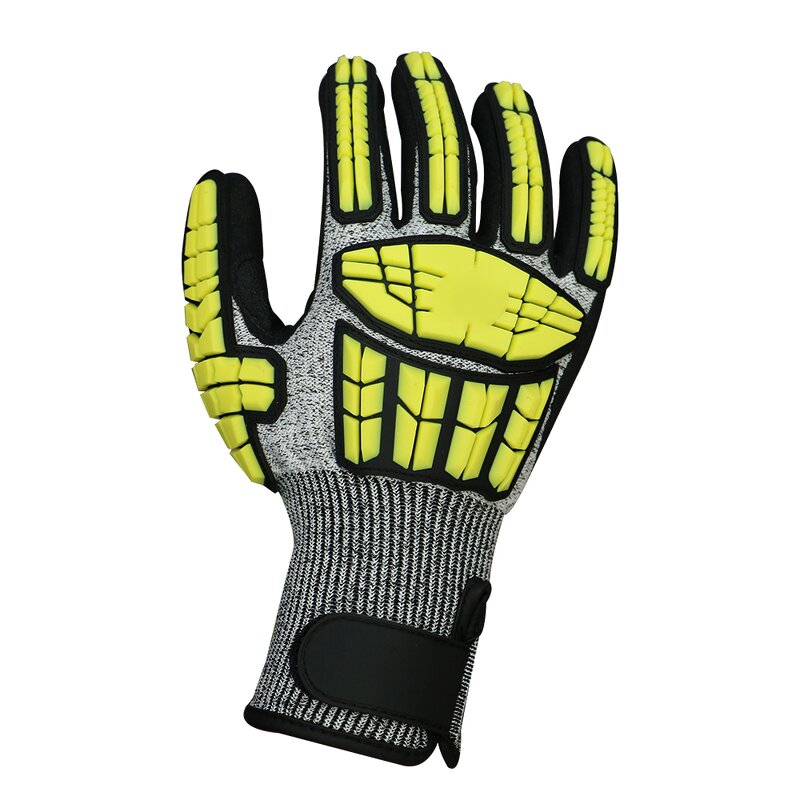 Impact Resistant Gloves - TPR Knuckle Guard for Oil Mine