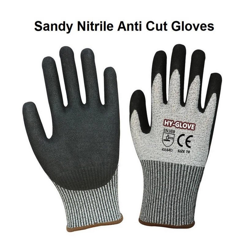 Cut Resistant Gloves - Level 5 PU Coated Anticut for Construction Safety
