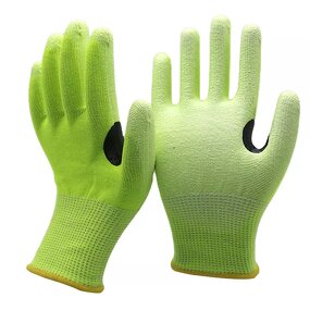 Cut Resistant Gloves - Level 5 HPPE PU Coated for Construction